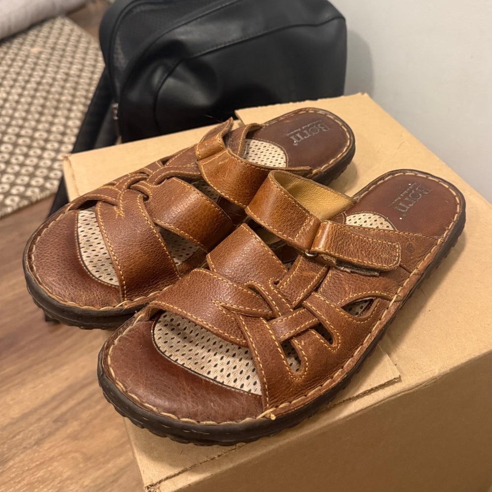 Born Brown Leather Sandals